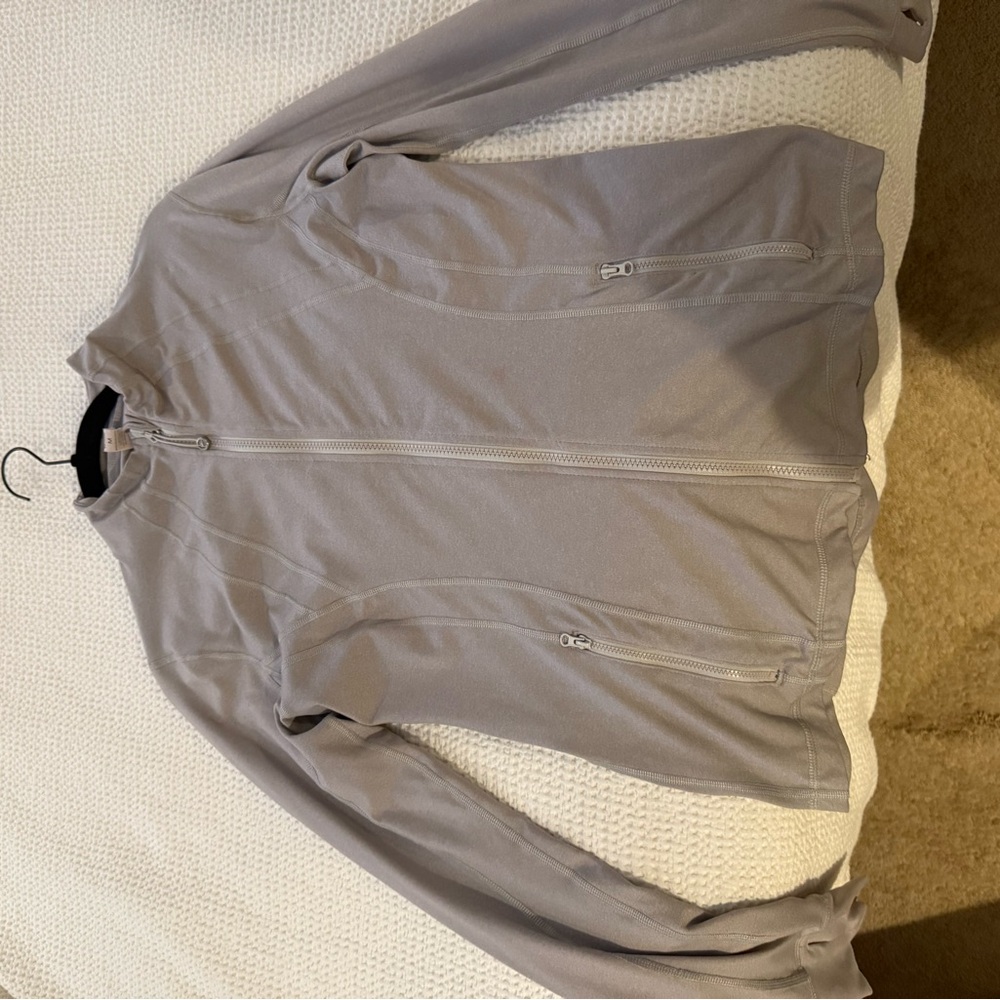 Light Gray Zip-Up Jacket